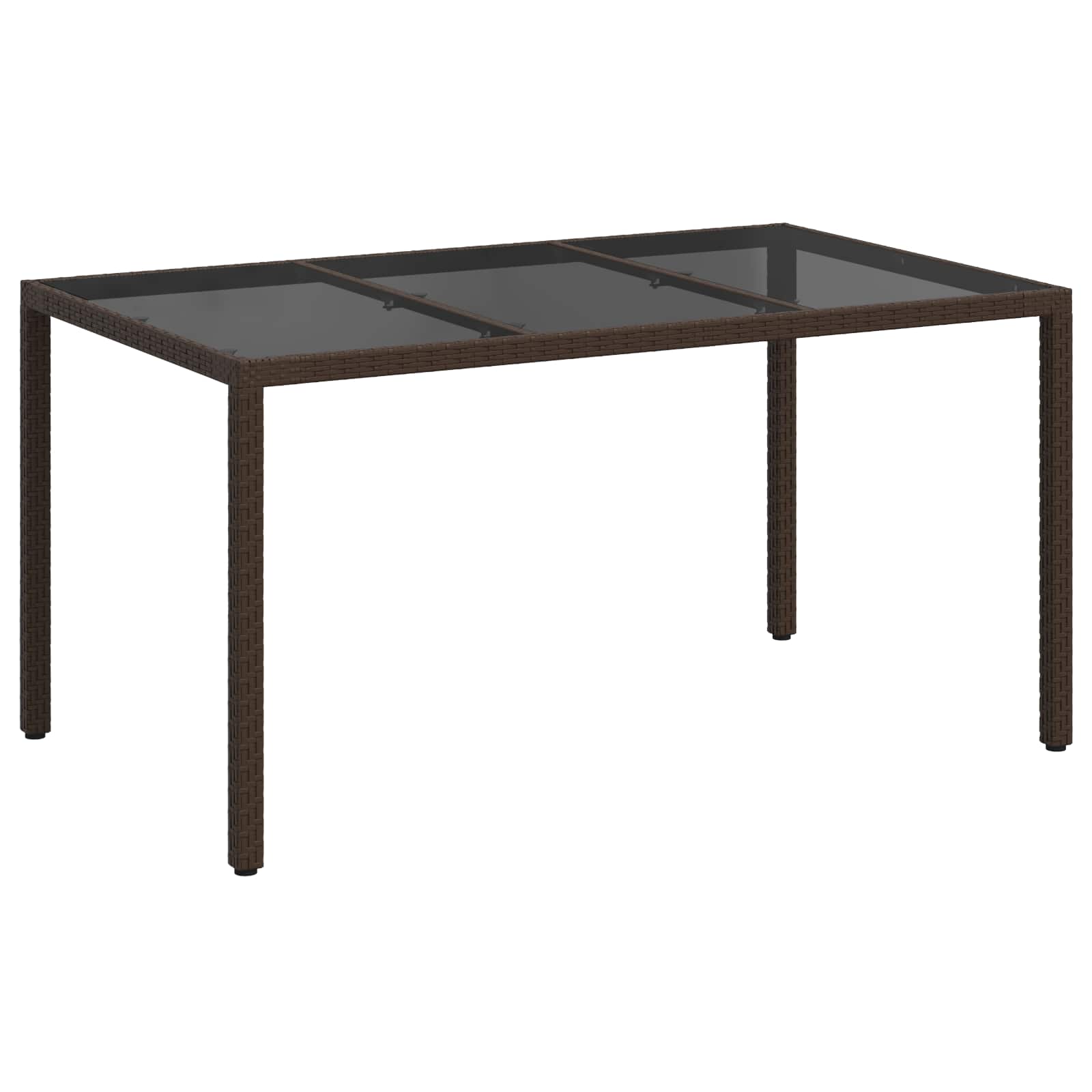 Trädgårdsbord Brun 150 X 90 X 75 Cm Konstrotting