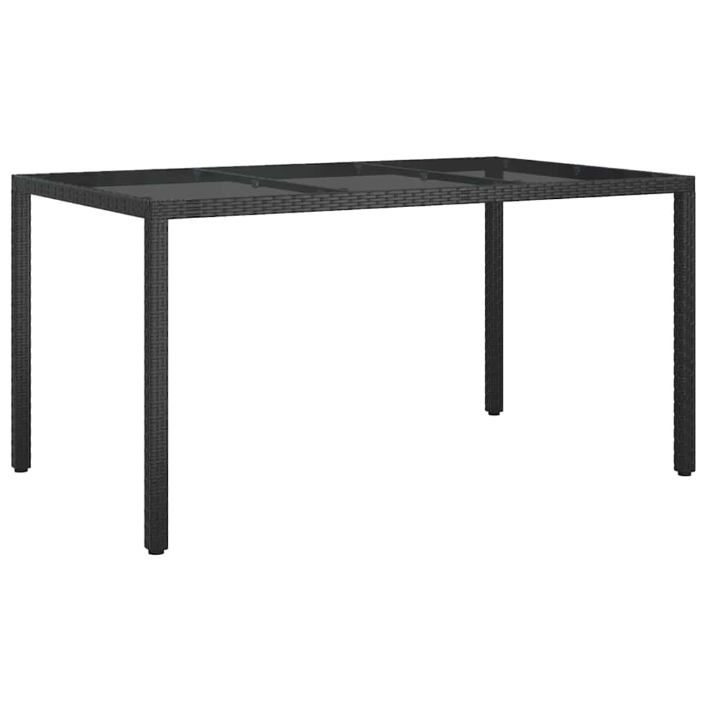 Trädgårdsbord Svart 150 X 90 X 75 Cm Konstrotting