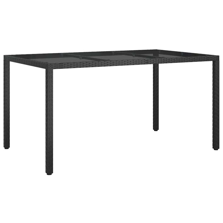 Trädgårdsbord Svart 150 X 90 X 75 Cm Konstrotting