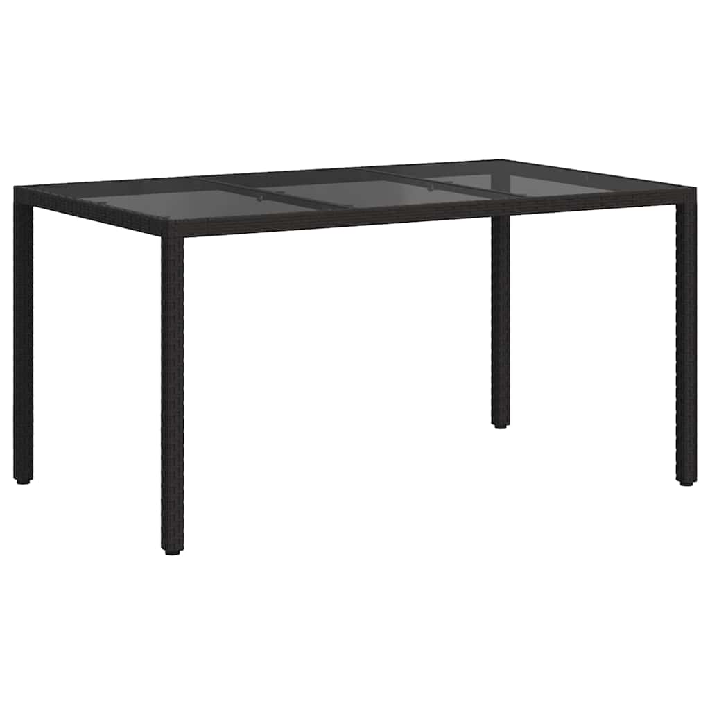 Trädgårdsbord Svart 150 X 90 X 75 Cm Konstrotting
