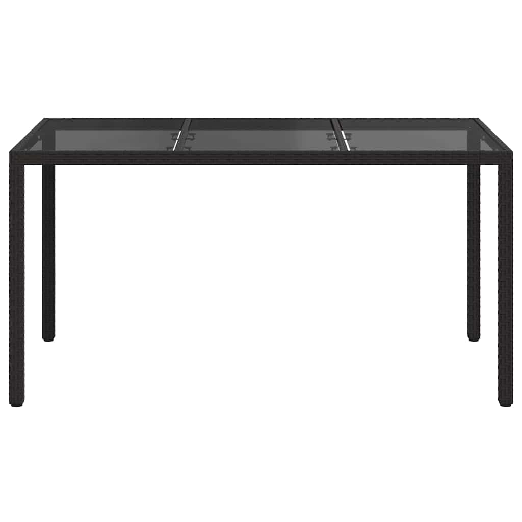 Trädgårdsbord Svart 150 X 90 X 75 Cm Konstrotting