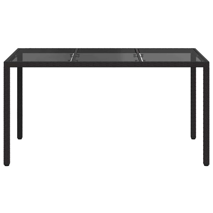 Trädgårdsbord Svart 150 X 90 X 75 Cm Konstrotting