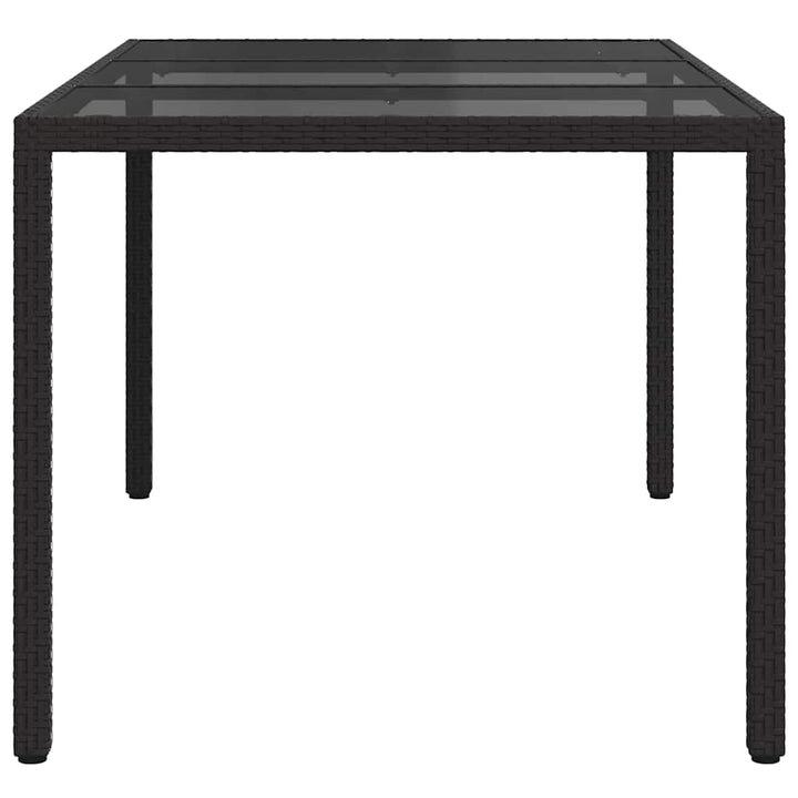 Trädgårdsbord Svart 150 X 90 X 75 Cm Konstrotting
