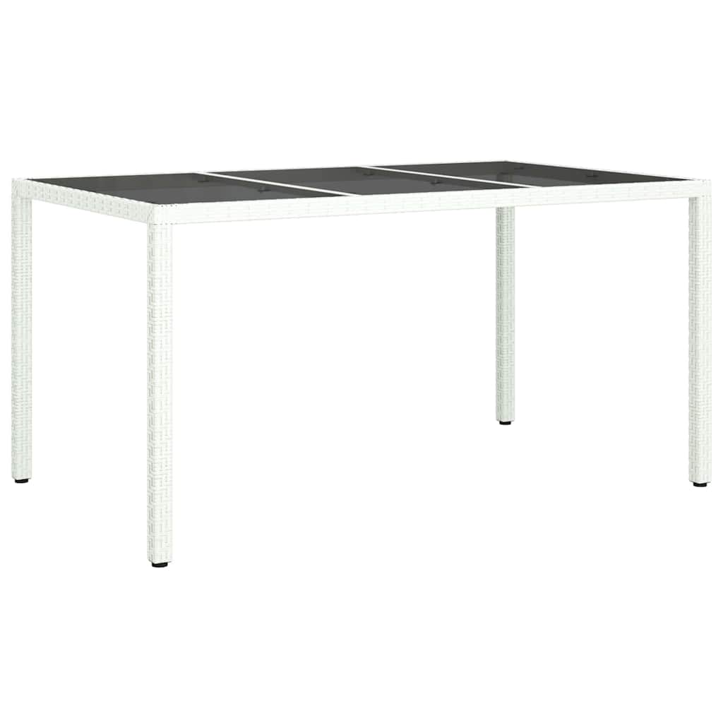 Trädgårdsbord Vit 150 X 90 X 75 Cm Konstrotting