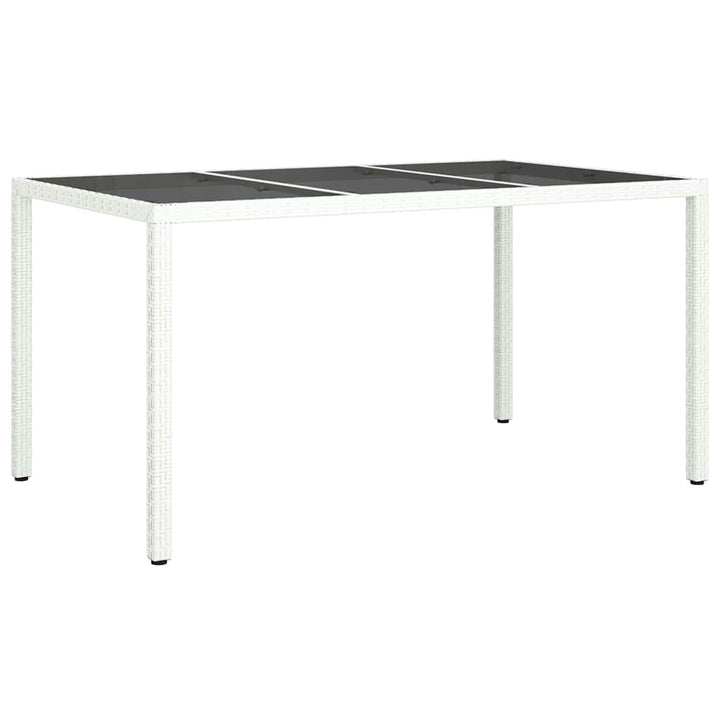 Trädgårdsbord Vit 150 X 90 X 75 Cm Konstrotting