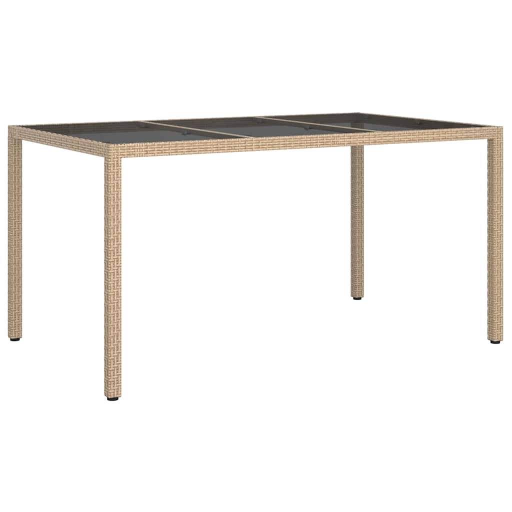 Trädgårdsbord Beige 150 X 90 X 75 Cm Konstrotting