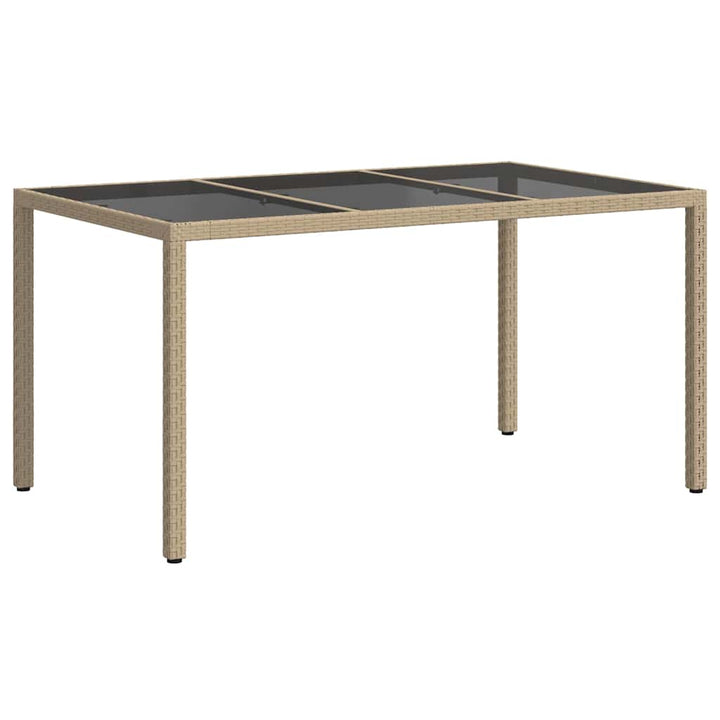 Trädgårdsbord Beige 150 X 90 X 75 Cm Konstrotting