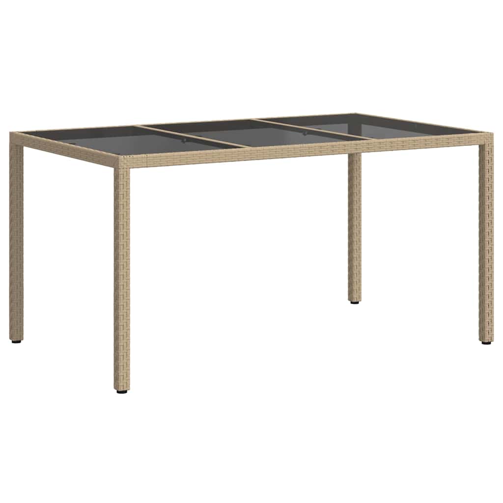 Trädgårdsbord Beige 150 X 90 X 75 Cm Konstrotting