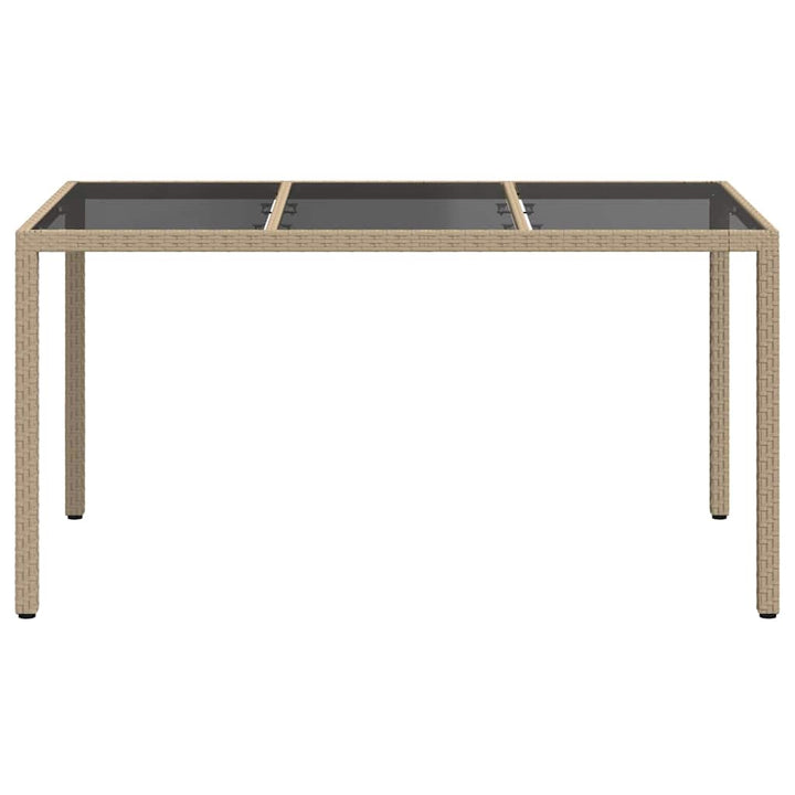 Trädgårdsbord Beige 150 X 90 X 75 Cm Konstrotting