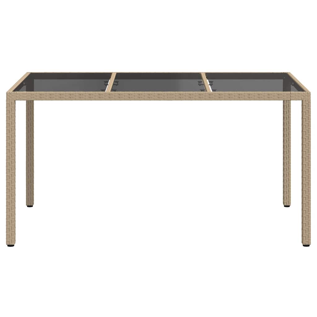 Trädgårdsbord Beige 150 X 90 X 75 Cm Konstrotting