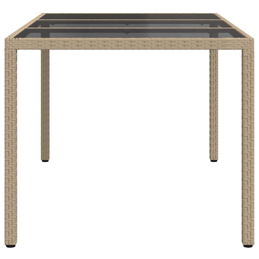 Trädgårdsbord Beige 150 X 90 X 75 Cm Konstrotting