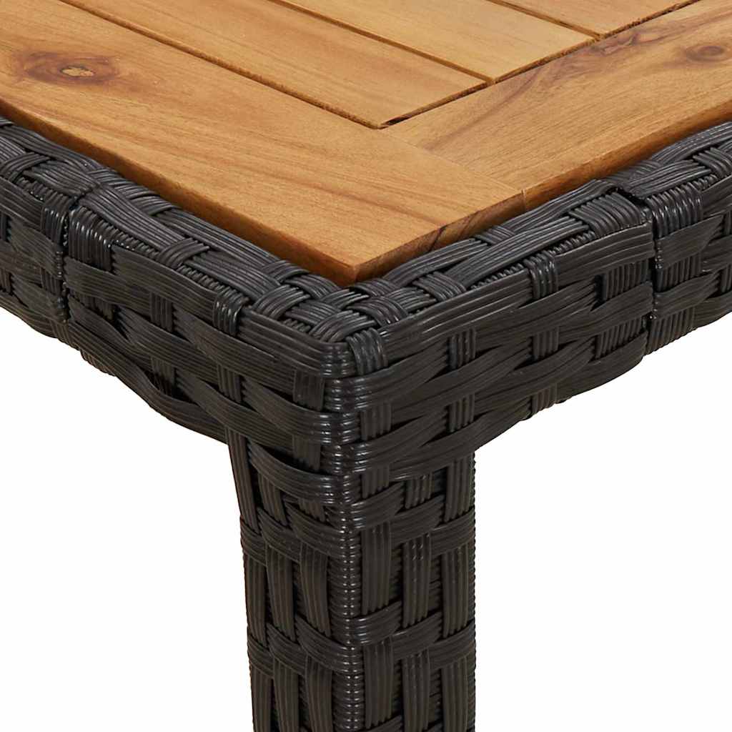 Trädgårdsbord Svart 150 X 90 X 75 Cm Konstrotting