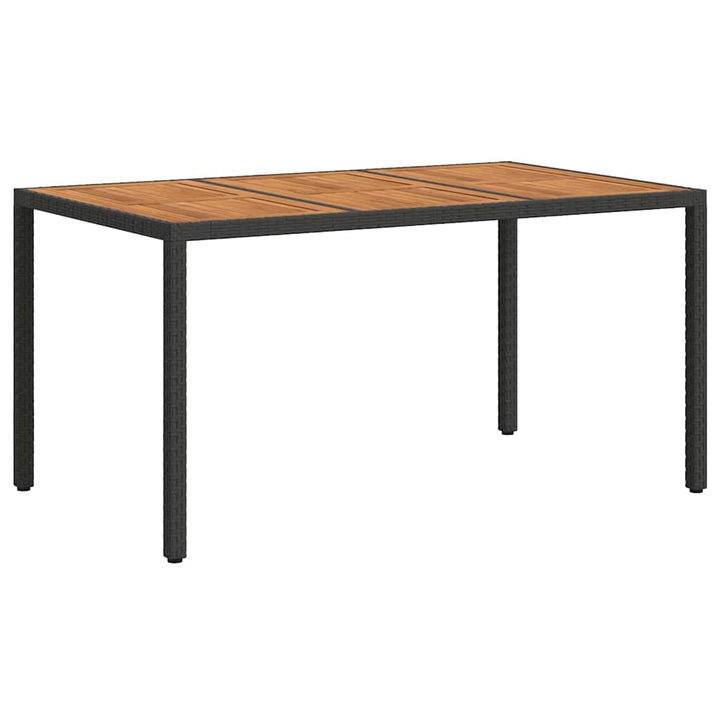 Trädgårdsbord Svart 150 X 90 X 75 Cm Konstrotting