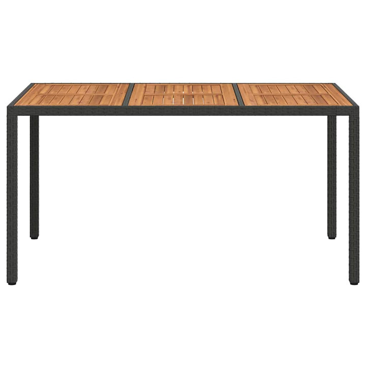 Trädgårdsbord Svart 150 X 90 X 75 Cm Konstrotting