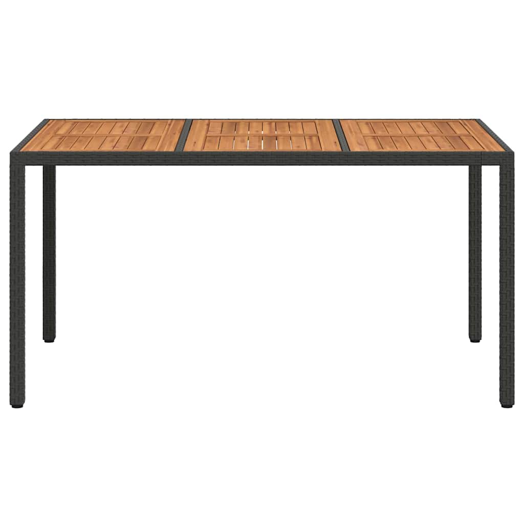 Trädgårdsbord Svart 150 X 90 X 75 Cm Konstrotting