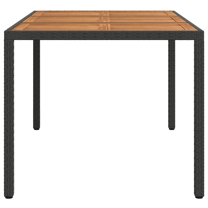 Trädgårdsbord Svart 150 X 90 X 75 Cm Konstrotting