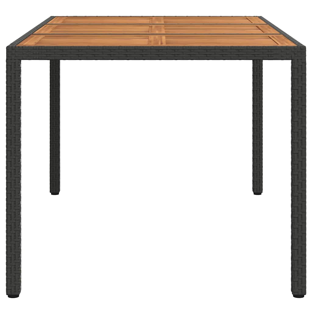 Trädgårdsbord Svart 150 X 90 X 75 Cm Konstrotting