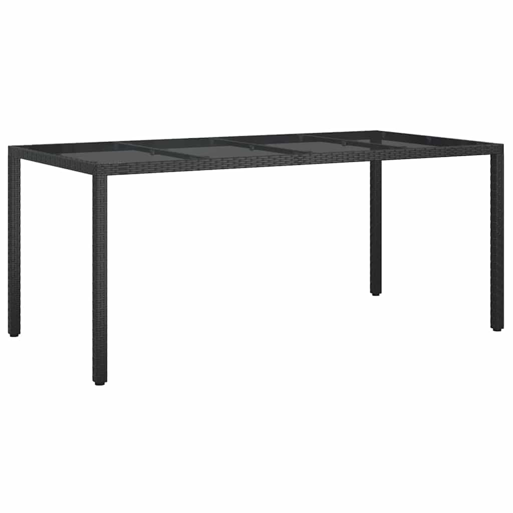 Trädgårdsbord Svart 190 X 90 X 75 Cm Konstrotting