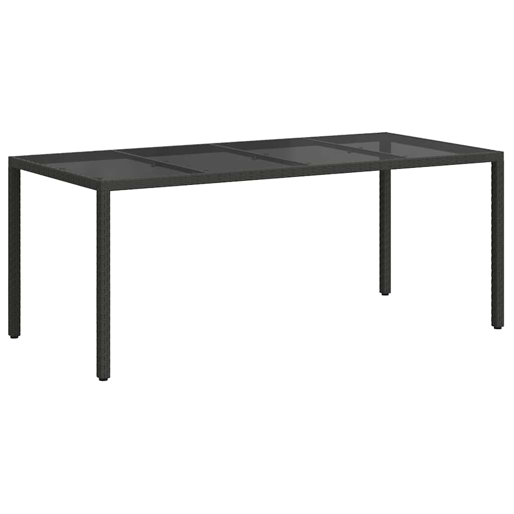Trädgårdsbord Svart 190 X 90 X 75 Cm Konstrotting