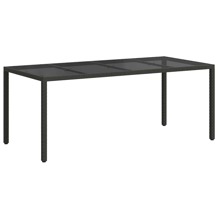 Trädgårdsbord Svart 190 X 90 X 75 Cm Konstrotting
