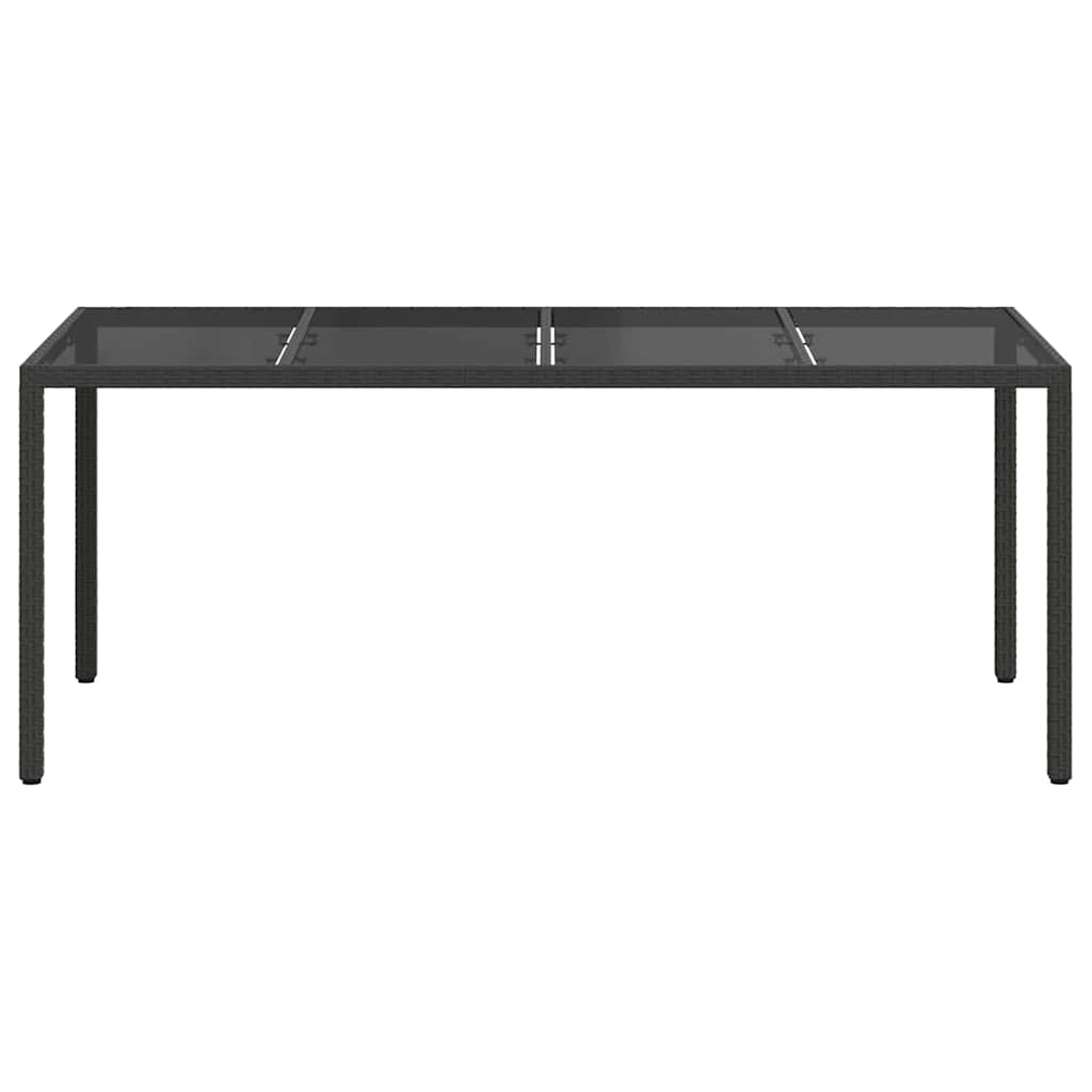 Trädgårdsbord Svart 190 X 90 X 75 Cm Konstrotting