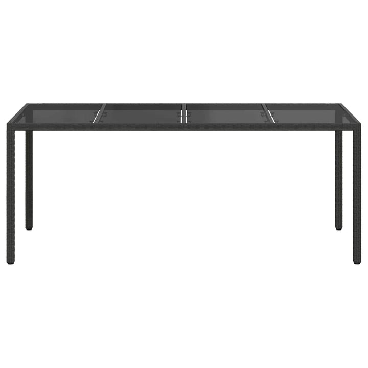 Trädgårdsbord Svart 190 X 90 X 75 Cm Konstrotting
