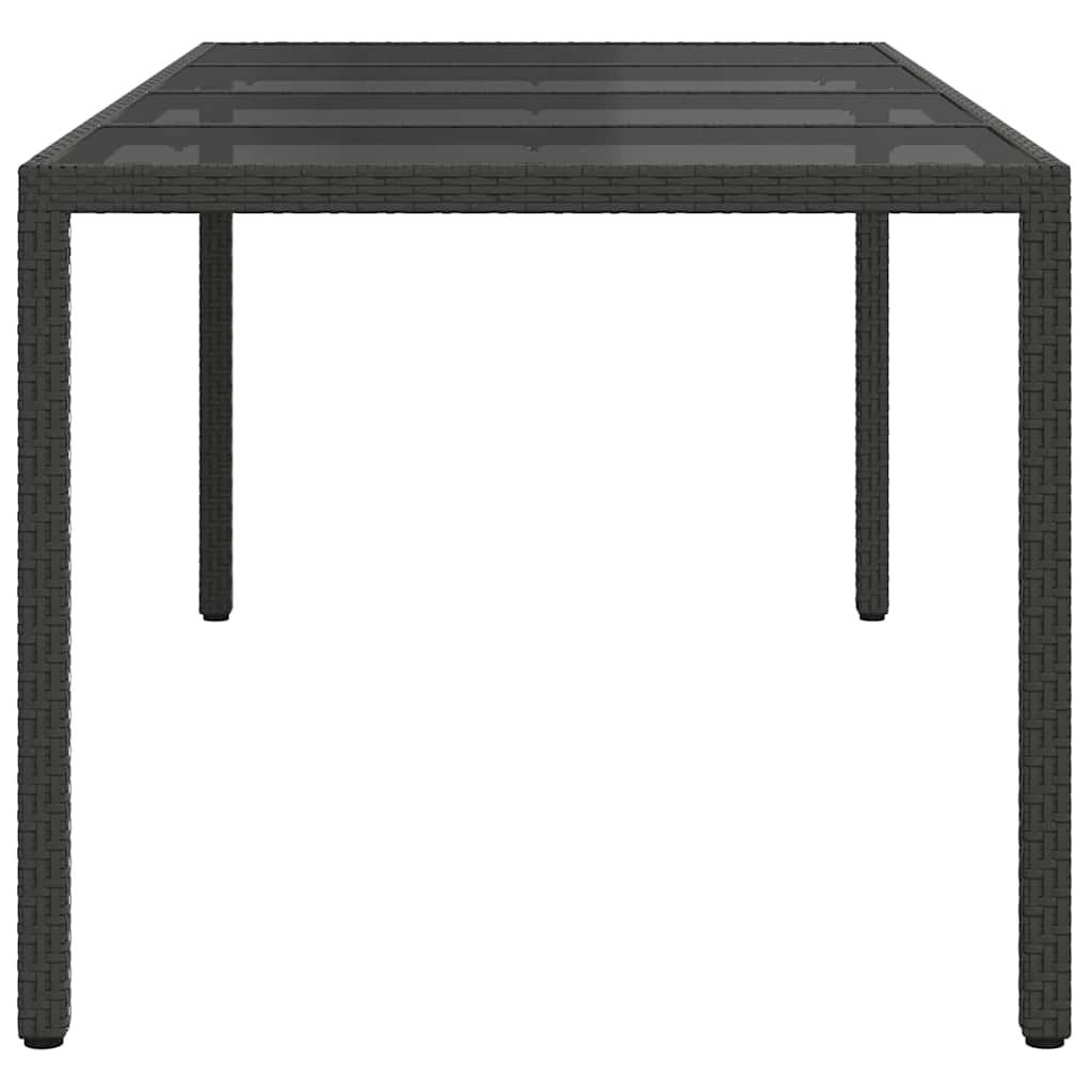 Trädgårdsbord Svart 190 X 90 X 75 Cm Konstrotting