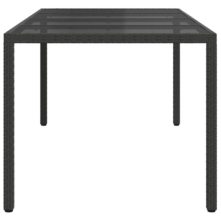 Trädgårdsbord Svart 190 X 90 X 75 Cm Konstrotting