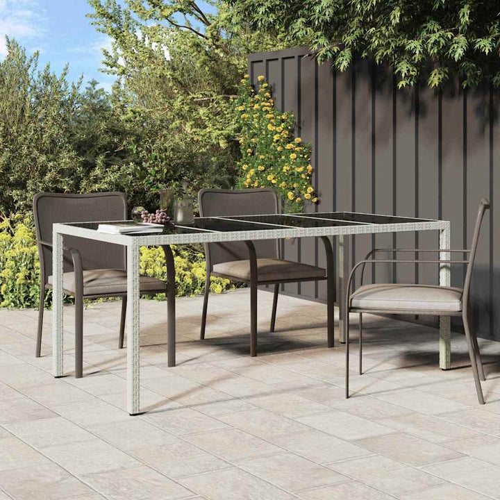 Trädgårdsbord Vit 190 X 90 X 75 Cm Konstrotting