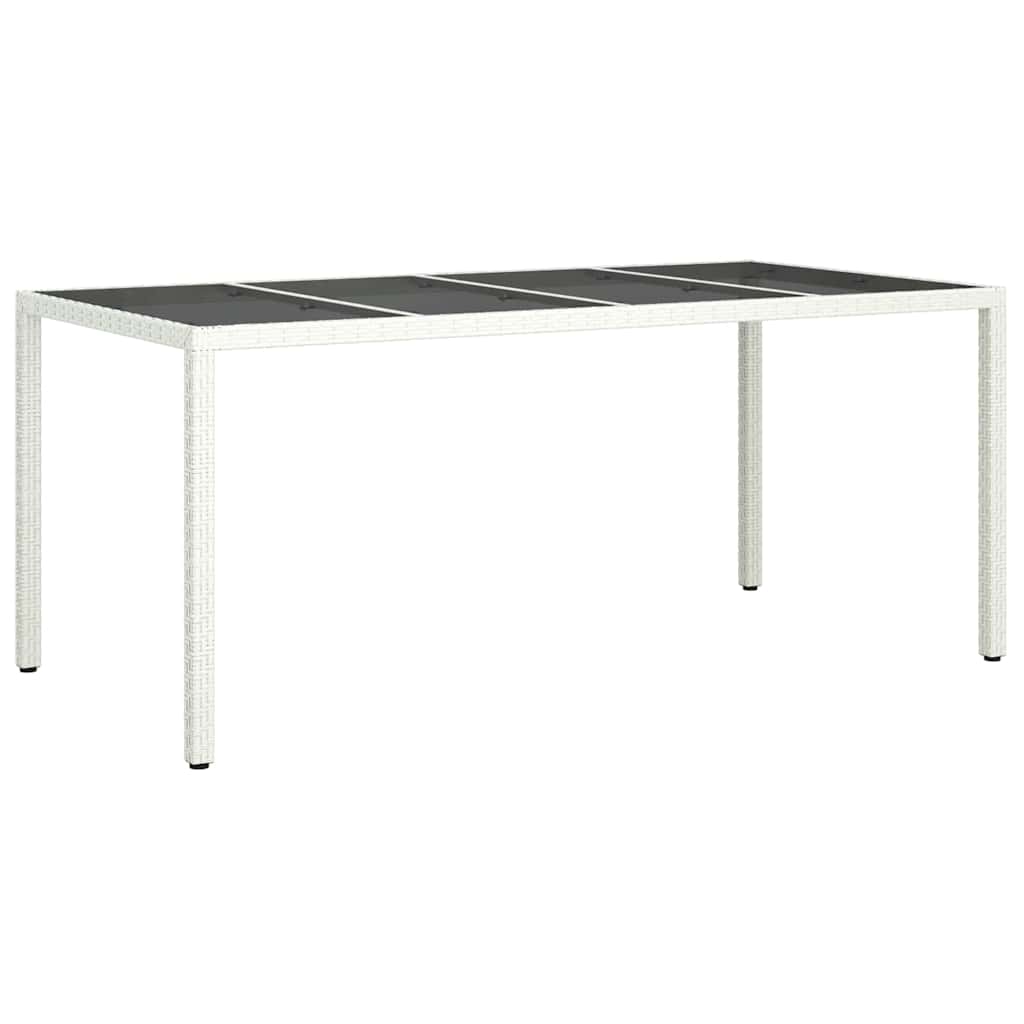 Trädgårdsbord Vit 190 X 90 X 75 Cm Konstrotting