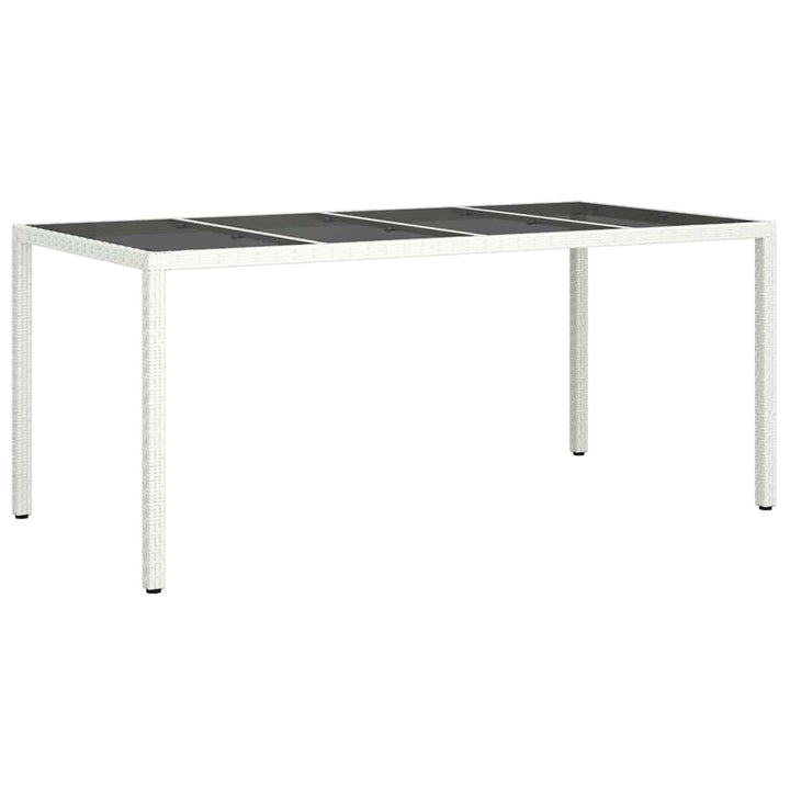 Trädgårdsbord Vit 190 X 90 X 75 Cm Konstrotting