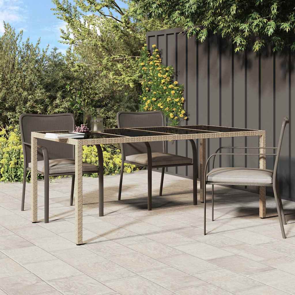 Trädgårdsbord Beige 190 X 90 X 75 Cm Konstrotting