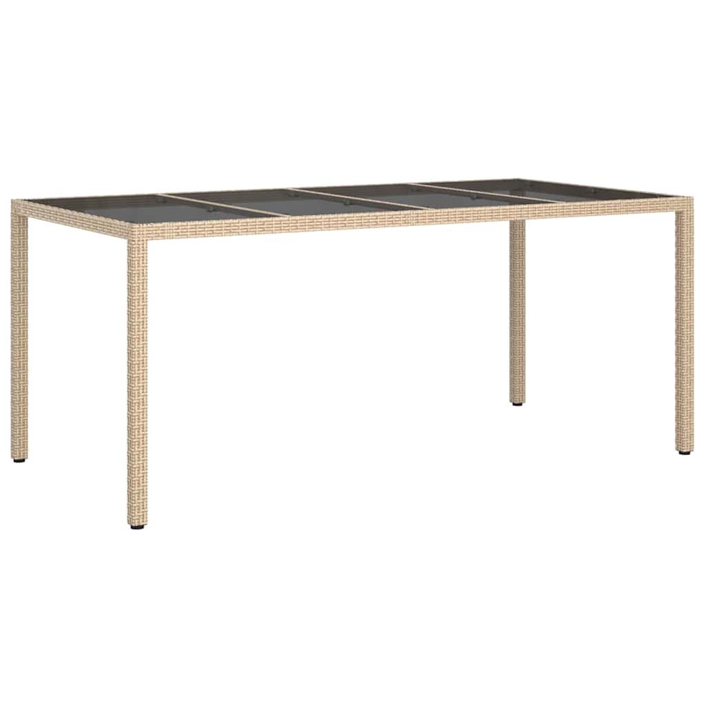 Trädgårdsbord Beige 190 X 90 X 75 Cm Konstrotting