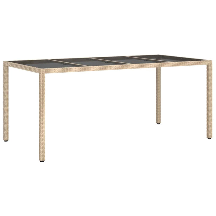 Trädgårdsbord Beige 190 X 90 X 75 Cm Konstrotting