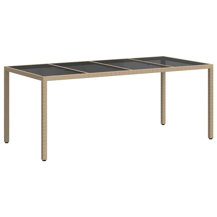 Trädgårdsbord Beige 190 X 90 X 75 Cm Konstrotting