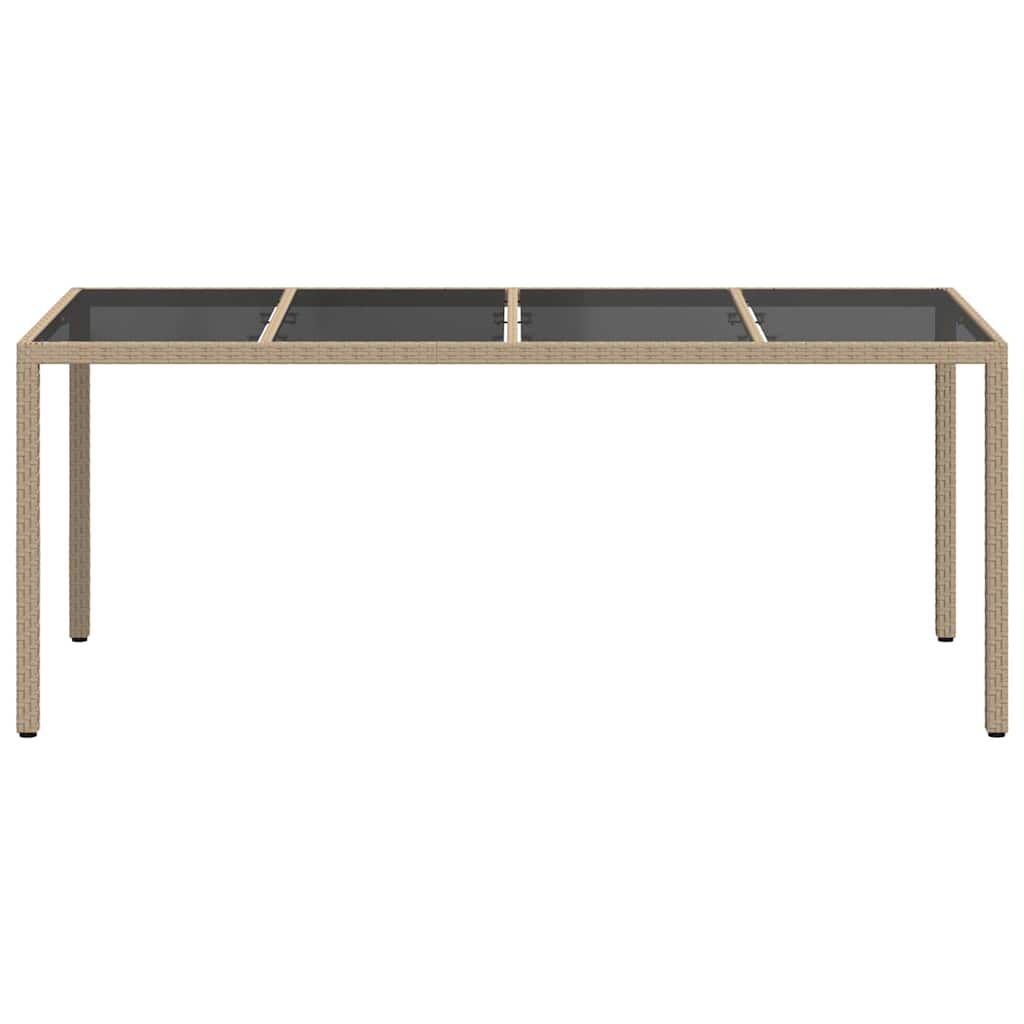 Trädgårdsbord Beige 190 X 90 X 75 Cm Konstrotting