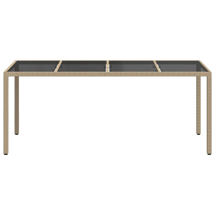 Trädgårdsbord Beige 190 X 90 X 75 Cm Konstrotting