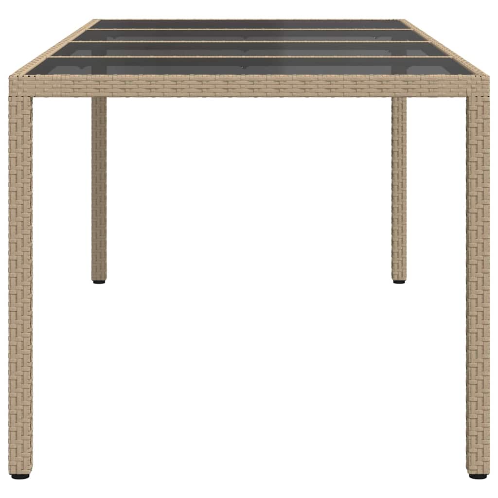 Trädgårdsbord Beige 190 X 90 X 75 Cm Konstrotting
