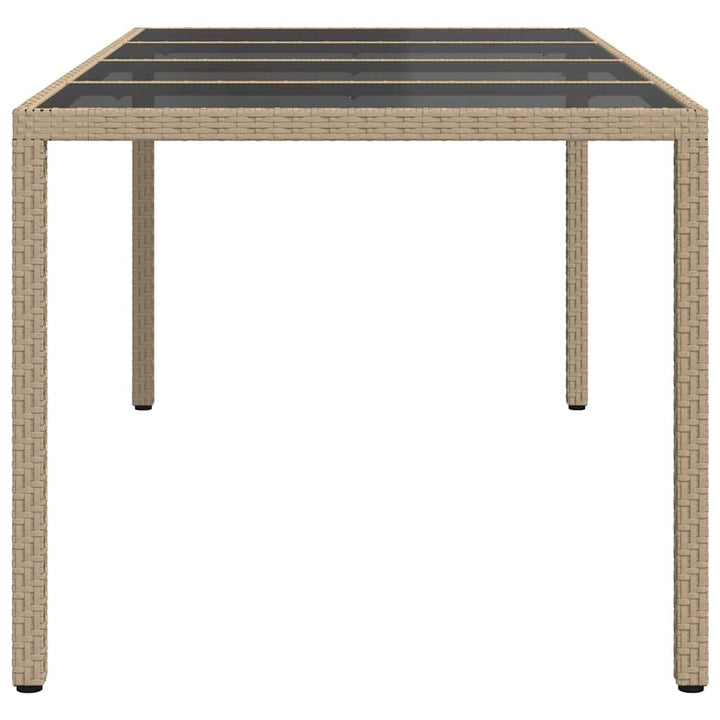 Trädgårdsbord Beige 190 X 90 X 75 Cm Konstrotting