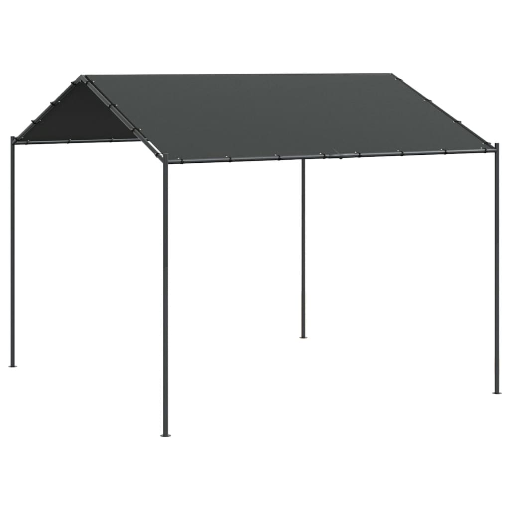 Paviljong Antracit 3X3 M Stål Och Tyg
