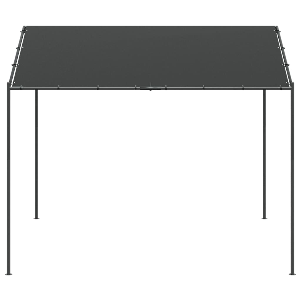 Paviljong Antracit 3X3 M Stål Och Tyg