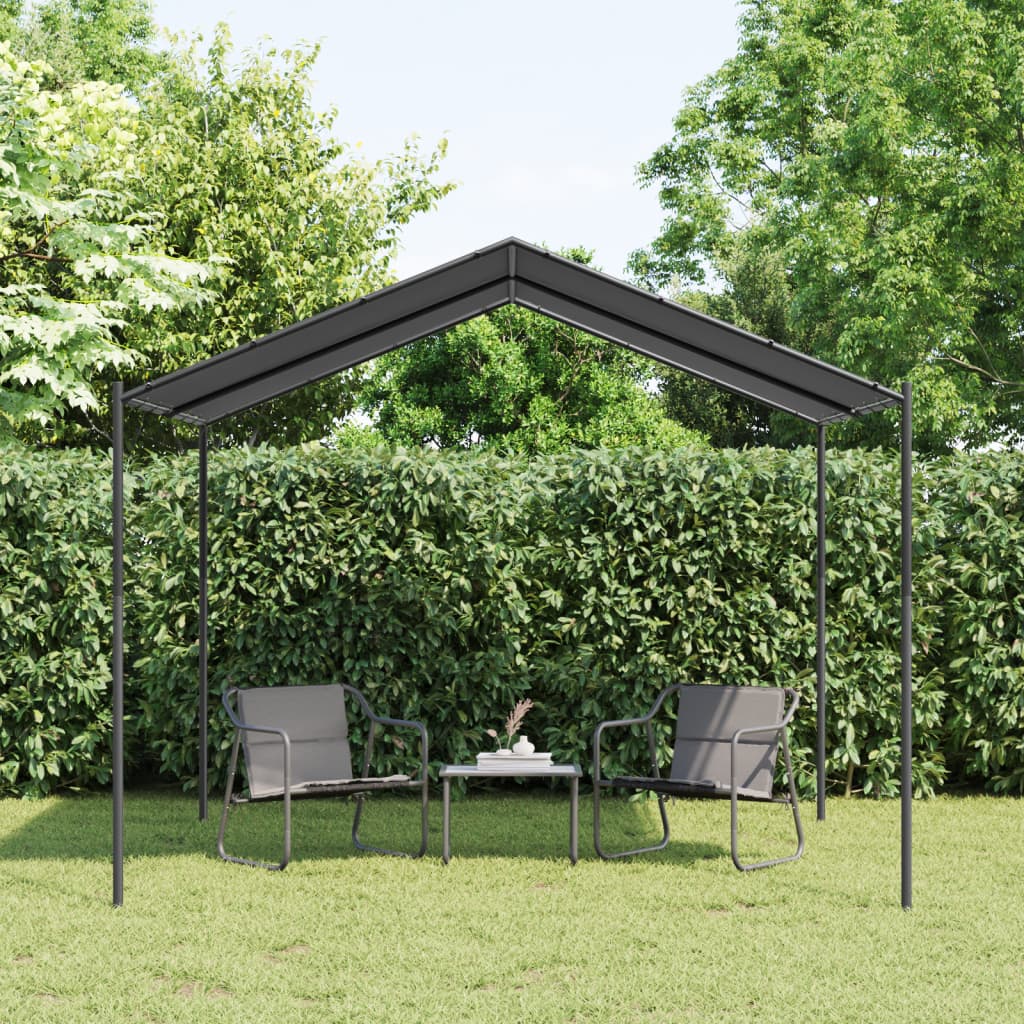 Paviljong Antracit 3X3 M Stål Och Tyg
