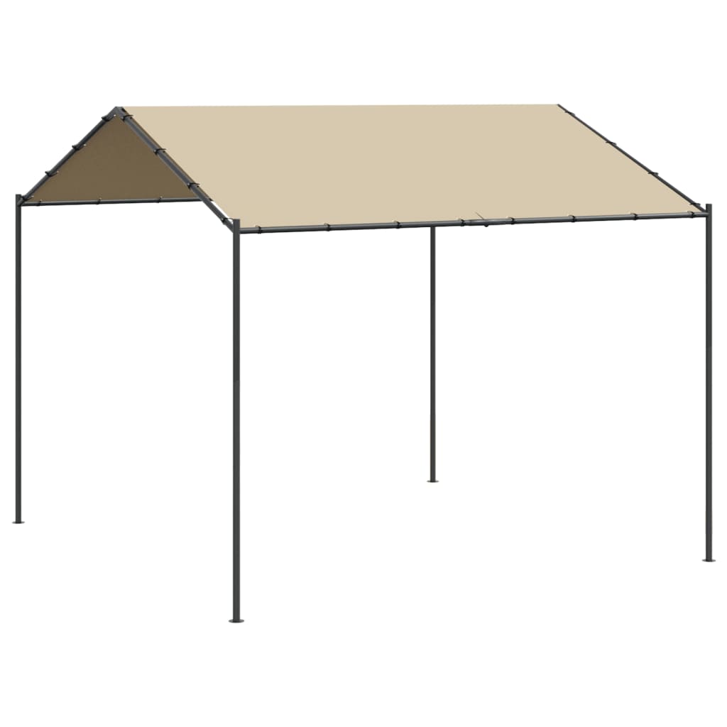 Paviljong Beige 3X3 M Stål Och Tyg