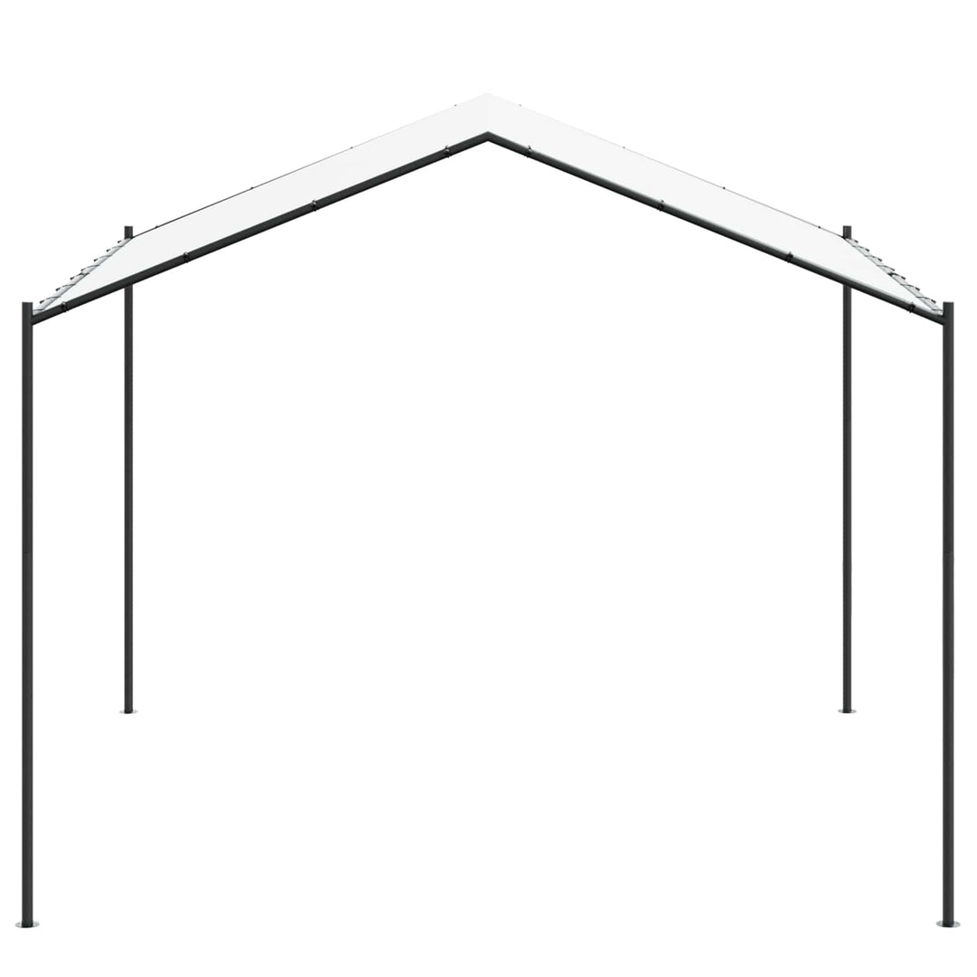 Paviljong Vit 4 X 4 X 2,6 M Stål Och Polyester