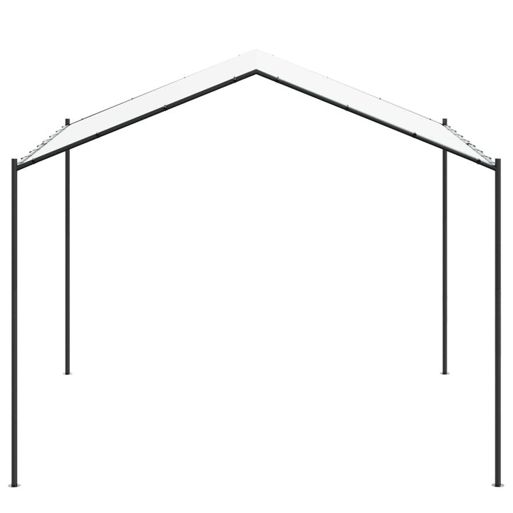 Paviljong Vit 4 X 4 X 2,6 M Stål Och Polyester