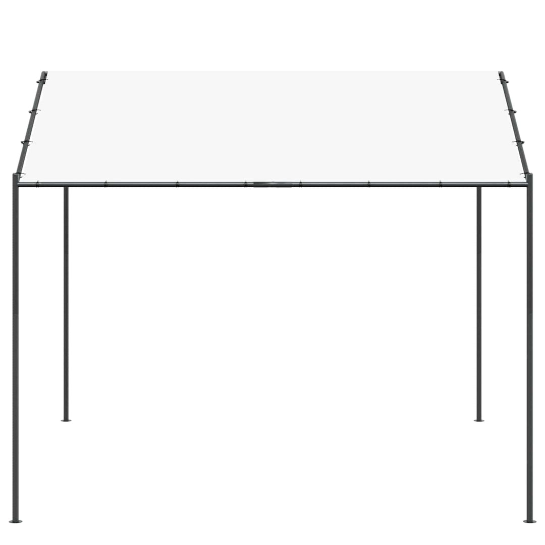 Paviljong Vit 4 X 4 X 2,6 M Stål Och Polyester