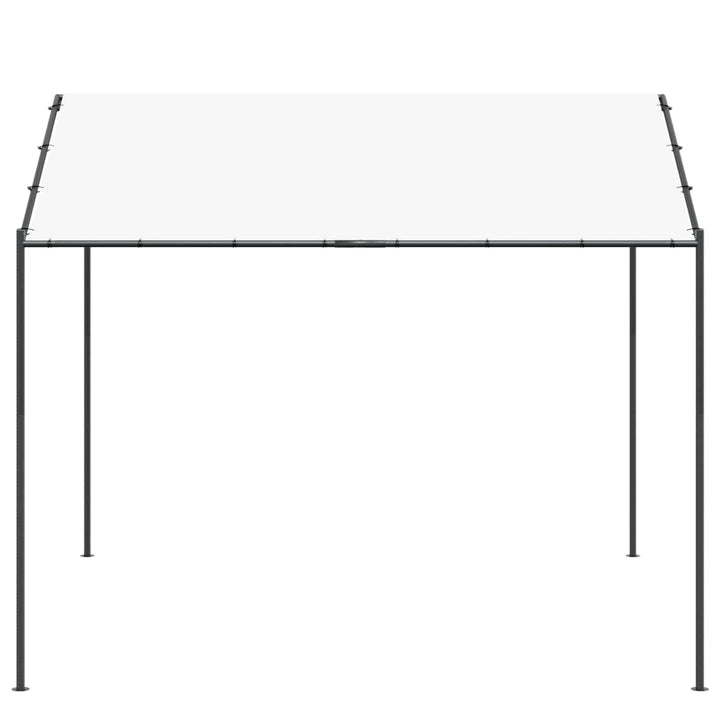 Paviljong Vit 4 X 4 X 2,6 M Stål Och Polyester