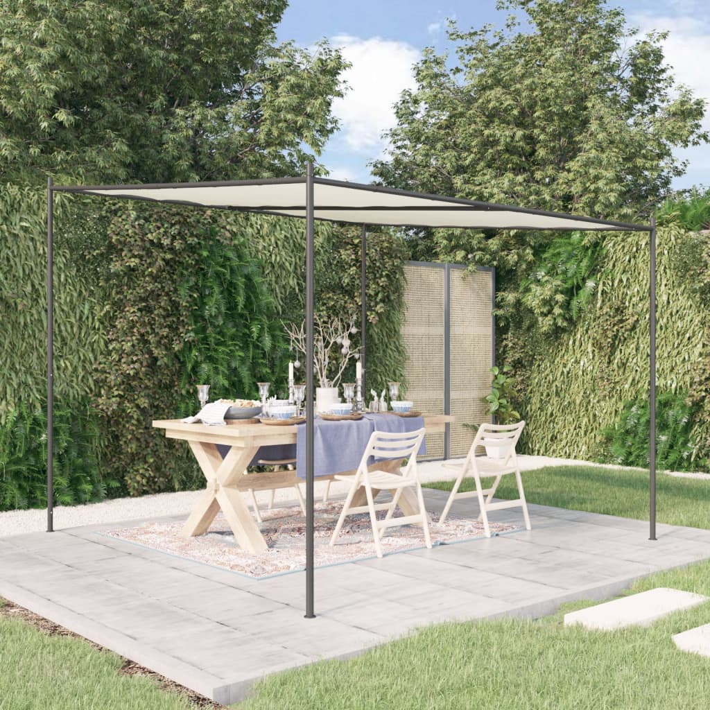 Paviljong Vit 3X3 M 180 G/M² Tyg Och Stål