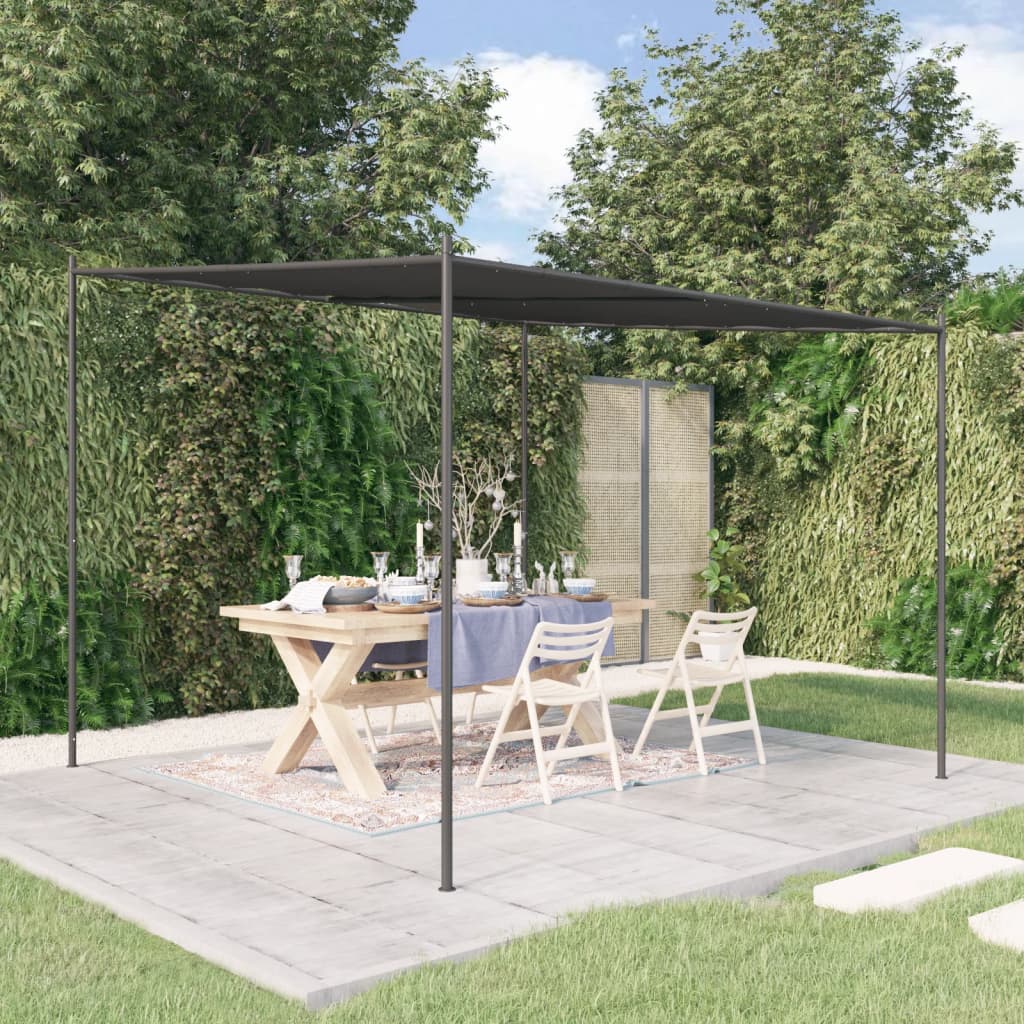 Paviljong Antracit 3X3 M 180 G/M² Tyg Och Stål