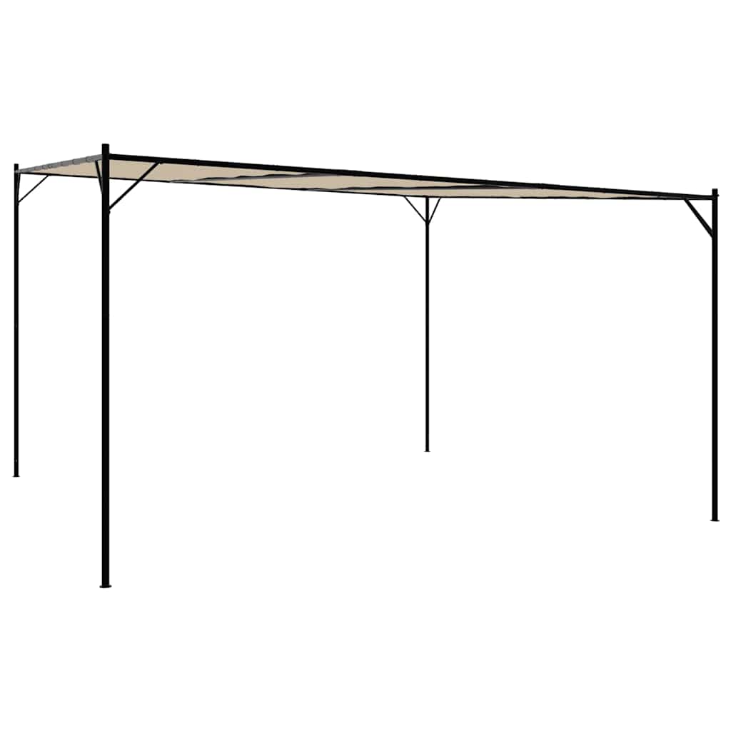 Paviljong Beige 4X4 M 180 G/M² Tyg Och Stål